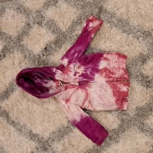 True Religion Pink & Purple Tie Dye Full Zip Hoodie